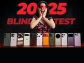 Uma imagem mostrando os principais telefones de 2025 que participaram do teste cego (Fonte da imagem: Versus via YouTube; editado)
