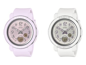 Os relógios Casio G-Shock Baby-G BGA-290SA-6A (à esquerda) e BGA-290SA-7A (à direita)