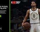 Um slide anunciando a tecnologia DLSS 5 da Nvidia com o NBA 2K27 em destaque