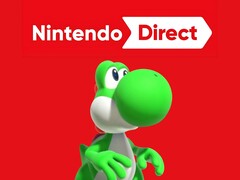 Yoshi na foto abaixo do logotipo do Nintendo Direct (Fonte da imagem: Nintendo of America com edições)