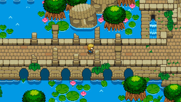 Uma imagem mostrando uma paisagem em Ocean's Heart. 