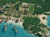 Uma imagem que mostra uma cidade na República dos Piratas.