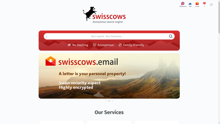 Swiss Cows - página inicial a partir de fevereiro de 2023 (Fonte da imagem: Própria)