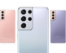 Espera-se que a série Galaxy S22 chegue como três dispositivos como seus antecessores, fotografados. (Fonte da imagem: Samsung)