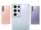 Espera-se que a série Galaxy S22 chegue como três dispositivos como seus antecessores, fotografados. (Fonte da imagem: Samsung)