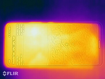 Imagem térmica sob carga - lado superior