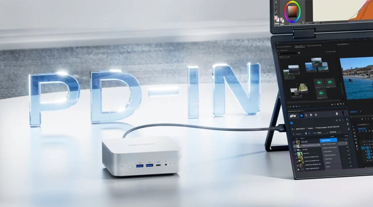 O Minisforum AI X1 pode ser alimentado por suas portas USB4, ao contrário de muitos mini-PCs modernos. (Fonte da imagem: Minisforum)