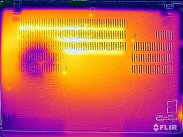 Temperaturas de superfície no teste de estresse (fundo)