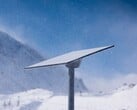Um receptor Starlink em condições de neve (Fonte da imagem: SpaceX)