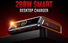 O carregador de mesa AOHi 280W GaN+ está sendo financiado por crowdfunding no Kickstarter. (Fonte da imagem: Kickstarter)