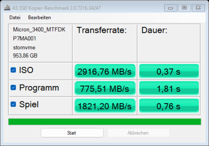 AS SSD - copiar benchmark