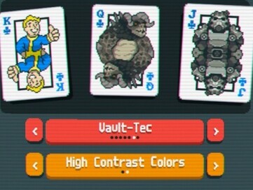 Na foto: Personalização do deck para Balatro, com a série de jogos de RPG triplo A Fallout (Fonte da imagem: captura de tela do Balatro no jogo)