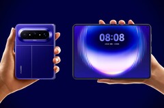 O Huawei Pura X Max tem um formato de tela excepcionalmente amplo.