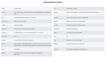 Especificações do dispositivo portátil para jogos (Fonte da imagem: Manjaro)