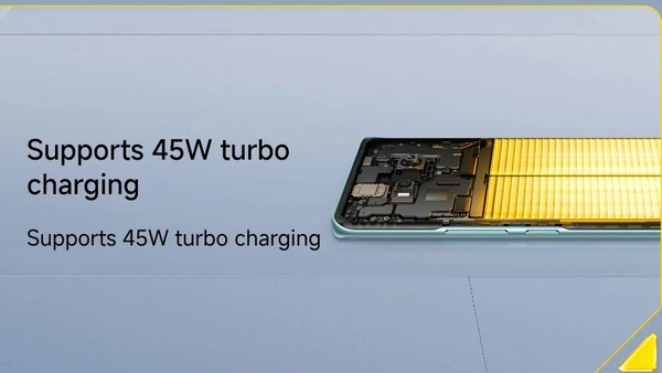 O Poco M8 5G carrega significativamente mais rápido a 45W. (Fonte da imagem: Xiaomi)