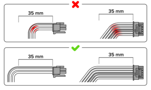 Orientação visual da Seasonic para obter a curvatura correta (Fonte da imagem: Seasonic)