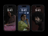 O iPhone 14 Pro e Pro Max mostram atualmente uma imagem de fundo escurecida em modo de espera com o AOD rodando. (Fonte da imagem: Apple)