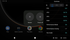 A barra lateral mostra o desempenho e a utilização do sistema (Fonte da imagem: Notebookcheck)