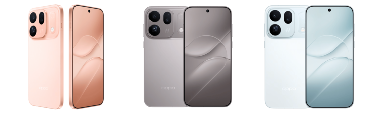 O Find X10 está disponível nas cores Laranja Claro, Titânio Claro e Azul Gelo.