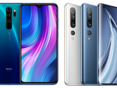 A Redmi Note 8 Pro e a Xiaomi Mi 10 Pro encabeçam suas respectivas tabelas de preço/desempenho. (Fonte da imagem: Xiaomi)