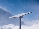 Um receptor Starlink em condições de neve (Fonte da imagem: SpaceX)