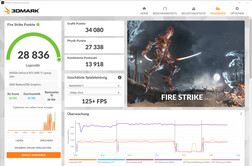 Fire Strike (operação de rede, sep. GPU, dyn. boost 25 watts)