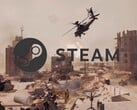 Imagem do trailer de lançamento do Battlefield 6 com o logotipo do Steam (Fonte da imagem: captura de tela, Battlefield YouTube com edições)