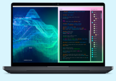De acordo com a Dell, a placa Qualcomm AI-100 Inference vem com 32 núcleos de IA e 64 GB de memória LPDDR4x. Foto - Um laptop Dell com uma janela de codificação no lado direito da tela. (Fonte da imagem: Dell)