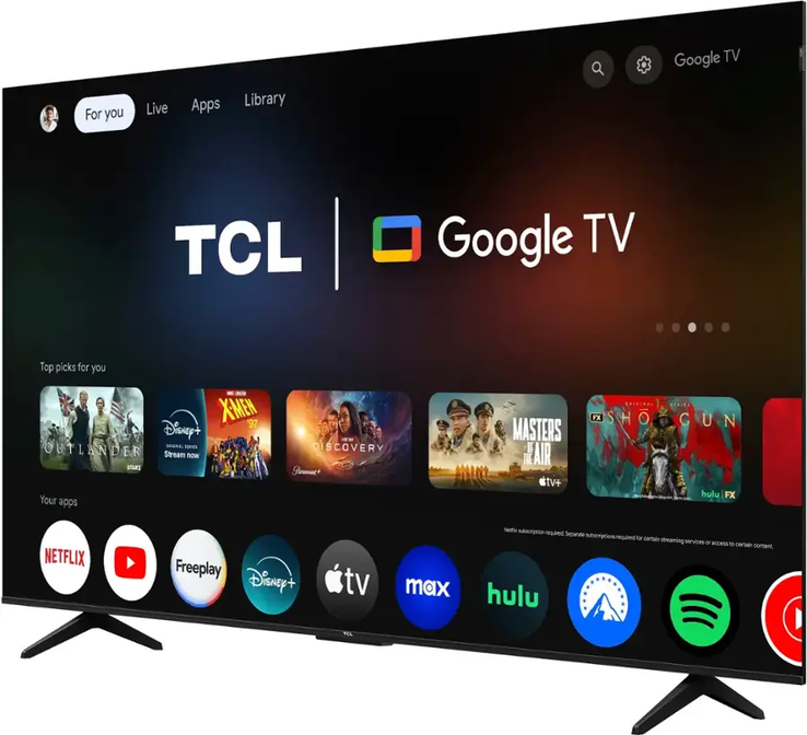 A Google TV TCL 85" Q5K 4K QLED. (Fonte da imagem: TCL)