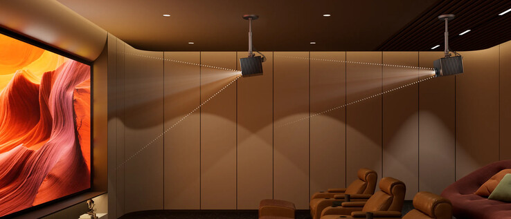 Graças às suas lentes intercambiáveis, o VisionMaster Max oferece uma ampla gama de proporções de projeção (Fonte da imagem: Valerion)