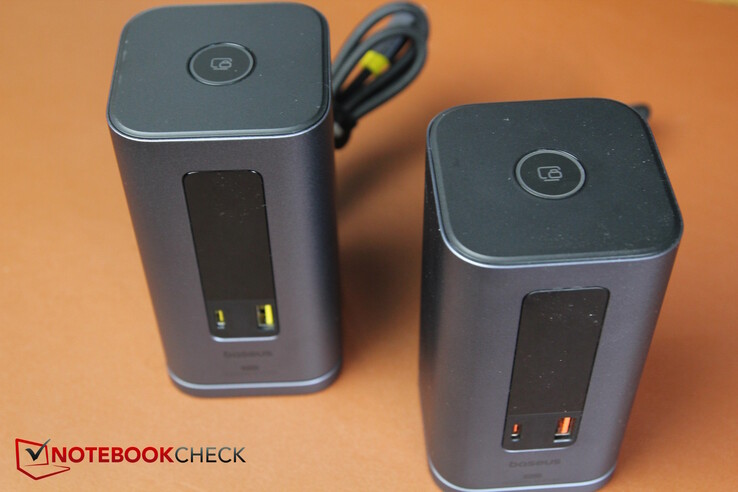 As portas frontais: 1x USB-A e 1x USB-C (10 Gb/s cada)