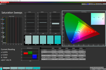 Saturação de cores (esquema de cores "Original Color", espaço de cores alvo sRGB)