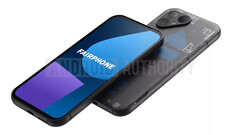 O Fairphone 5 em sua aparência translúcida. (Fonte da imagem: Android Authority)