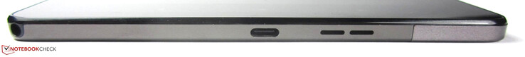 Direita: conector de 3,5 mm, USB-C 2.0, alto-falante