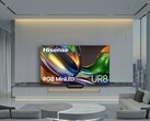 As TVs UR8 (na foto) e UR9 RGB MiniLED da Hisense serão exibidas na CES 2026. (Fonte da imagem: Hisense)