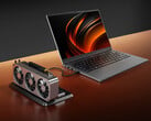O Lecoo Pro 14 possui portas OCuLink e USB4. Na foto: o laptop com uma configuração de eGPU.
