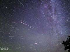 Uma imagem das Perseidas sobre a China (Fonte da imagem: Xiang Zhan e Beijing Planetarium)