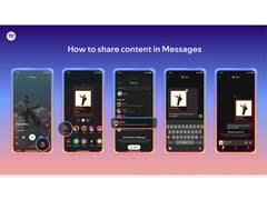 Uma imagem promocional do novo recurso de mensagens do Spotify que explica como usá-lo. (Fonte da imagem: Spotify)