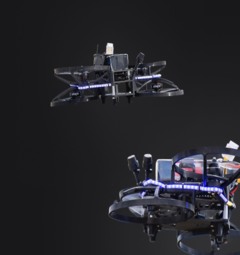 Equipados com impedimentos menos que letais, como buzinas de ar, poppers de ar e pistola de pimenta, os drones da CGA podem bombardear os agressores de várias maneiras. (Fonte da imagem: site da CGA)