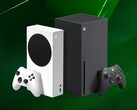 Consoles Xbox Series X e S mostrados em fundo verde (Fonte da imagem: Xbox Wire com edições)