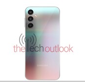 Galaxy A24 - prata. (Fonte de imagem: Thetechoutlook)