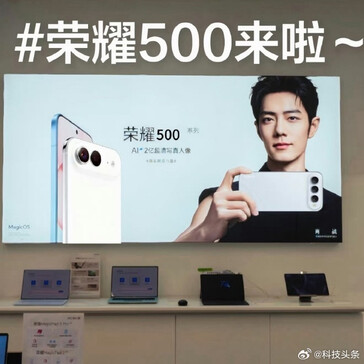 Suposto pôster promocional da série Honor 500 (Fonte da imagem: Tech Headlines no Weibo)