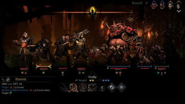 Na foto: Uma captura de tela do jogo Darkest Dungeon II.
