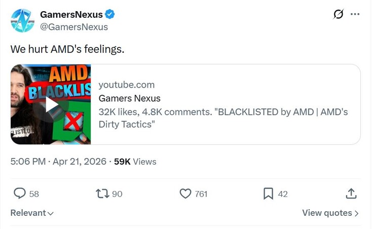 A Gamers Nexus alega que eles feriram os sentimentos da AMD.