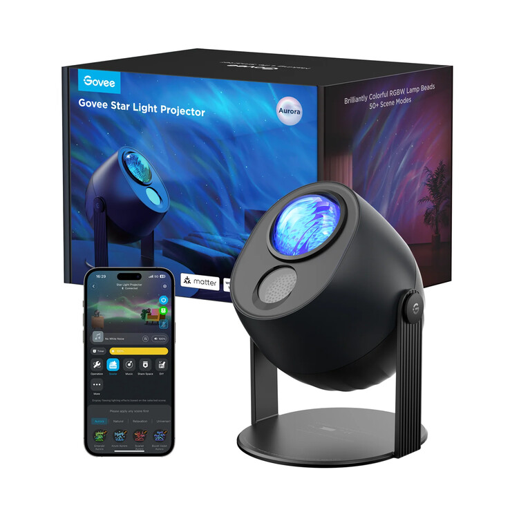 O novo Govee Star Light Projector Ocean Wave parece ser semelhante ao modelo original (foto). (Fonte da imagem: Govee)