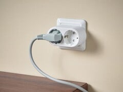 Novo plugue adaptador de 2 vias Koppla da IKEA, branco