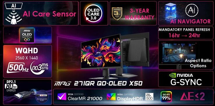 O MSI MPG 271QR X50. (Fonte da imagem: MSI)