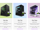 Uma captura de tela do programa de assinatura de aluguel de PCs NZXT Flex, destacando os diferentes níveis disponíveis para os consumidores