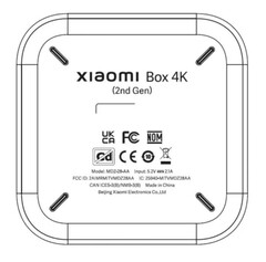 Projeto do painel traseiro da 2ª geração Xiaomi Box 4K (patente) (Fonte: FCC ID)