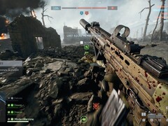 As armas no Battlefield 6 ficarão cobertas de respingos de sangue durante o combate. (Fonte da imagem: ModernWarzone on X)
